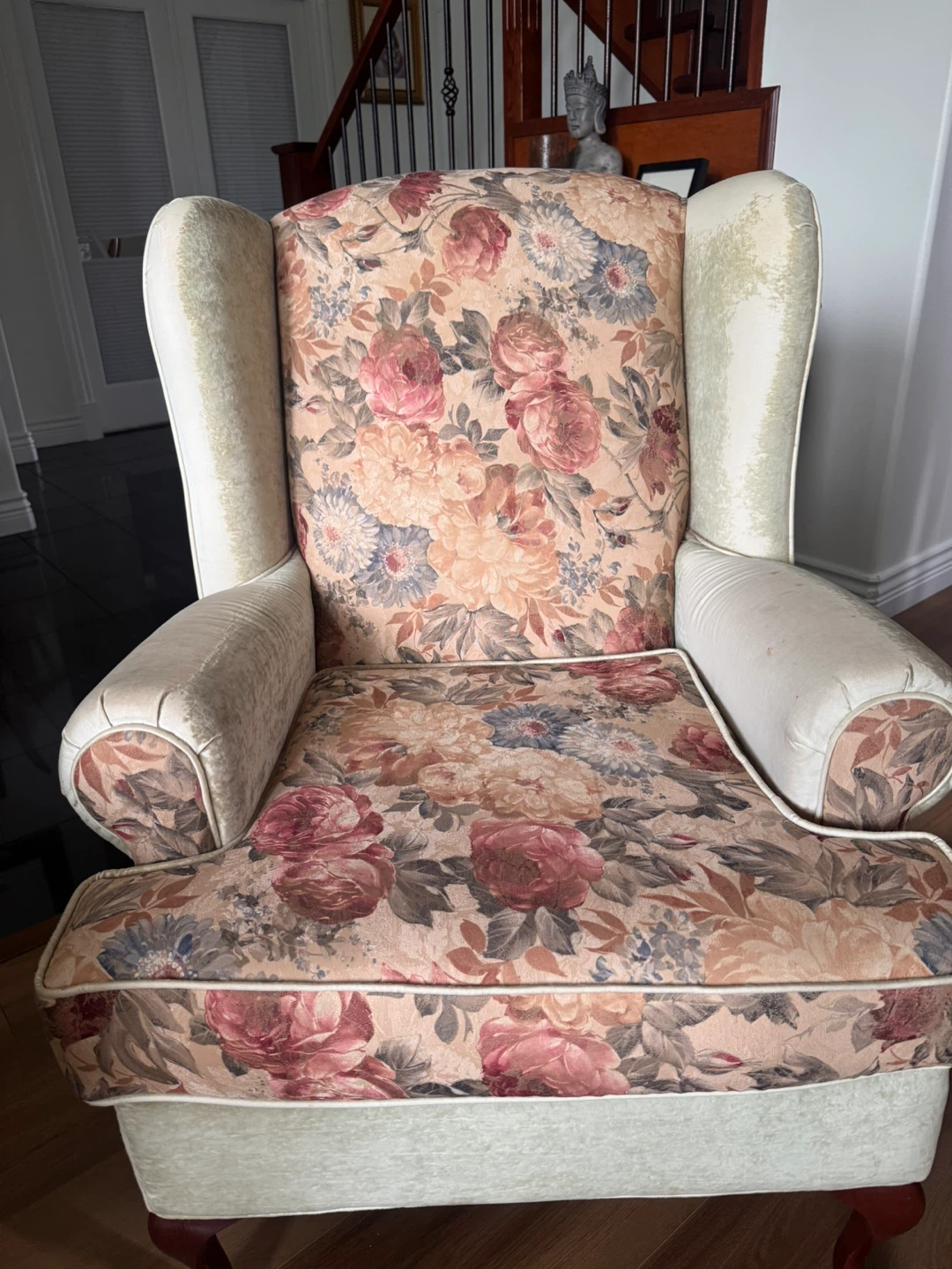 Floral Print Sofa and Chair Set with Ottoman - photo 4