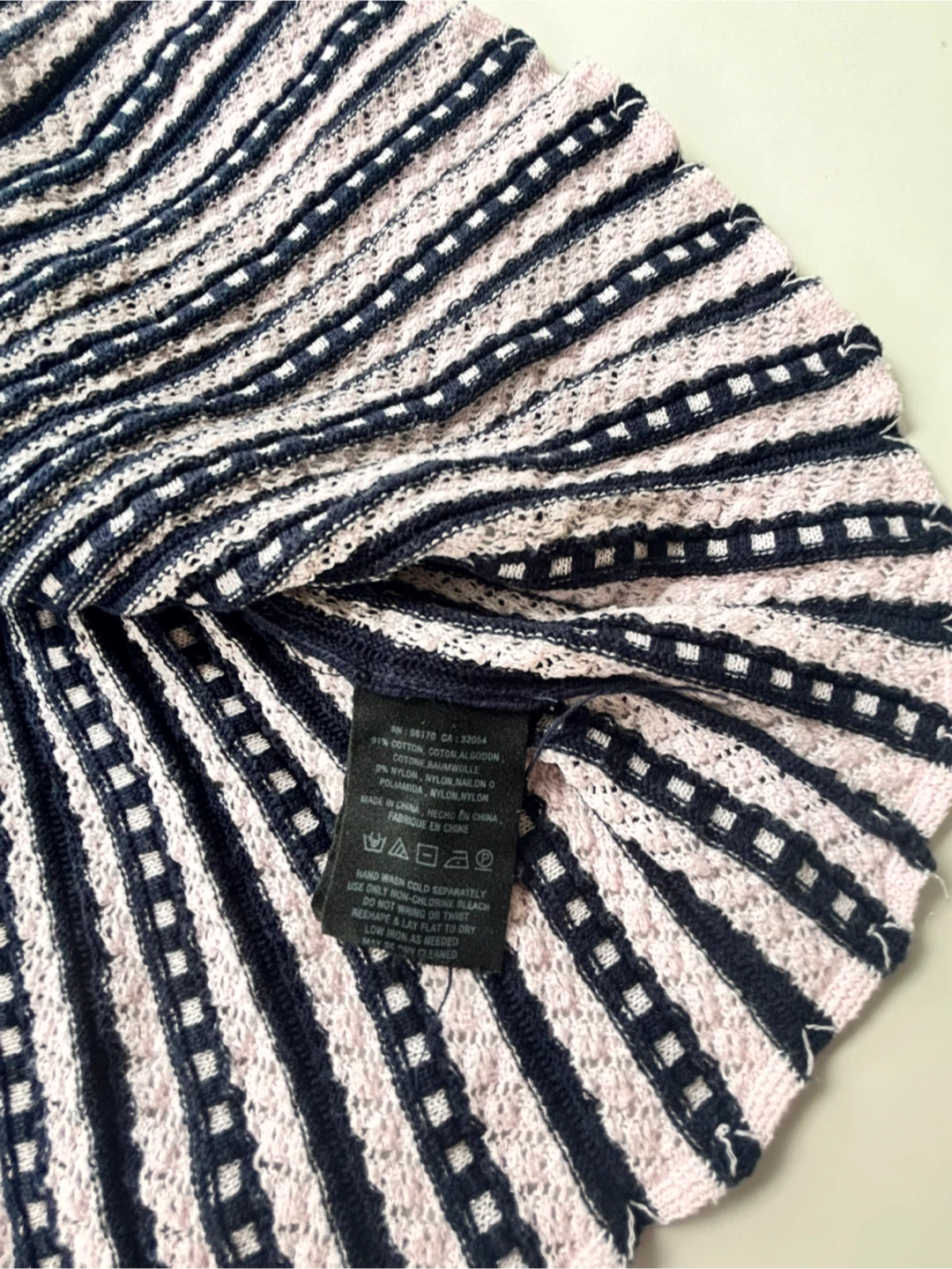 Moth Tank Top XS Navy Pink Knit Pleated - photo 5