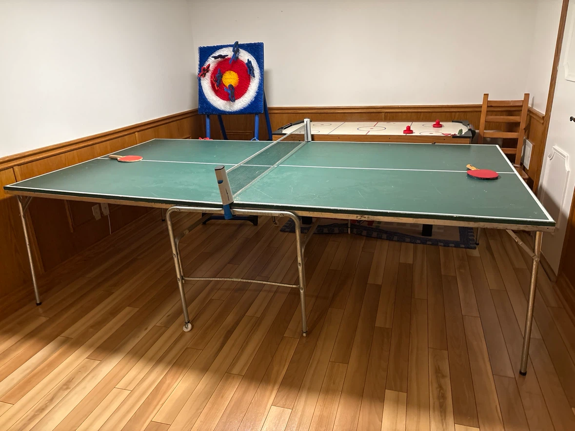 Folding Ping Pong Table with Net and Paddles