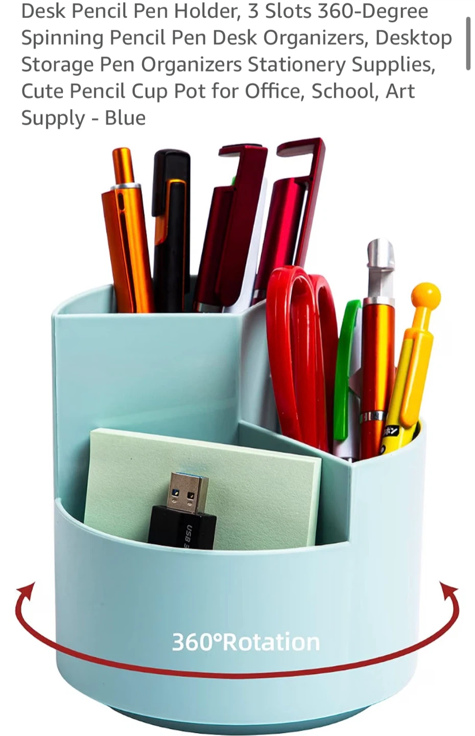 Desk Pencil Holder, spins