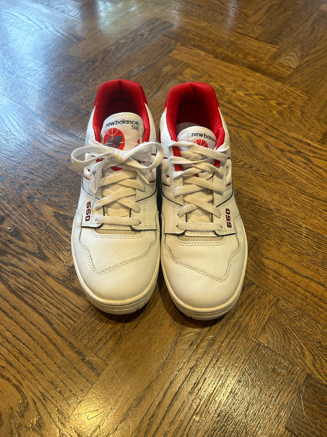 New Balance 550 White Red Sneakers