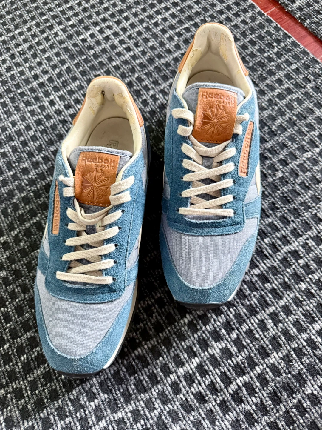 Reebok Classic Blue Suede Sneakers Size 9.5