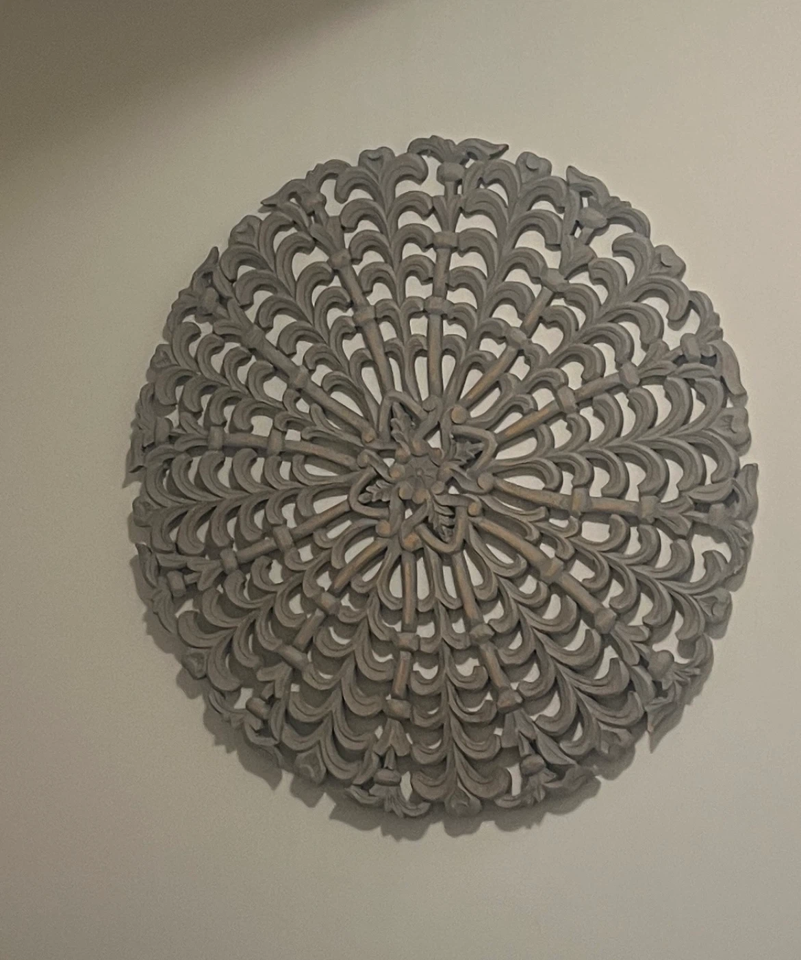 Wall Decor Round Carved Wood
