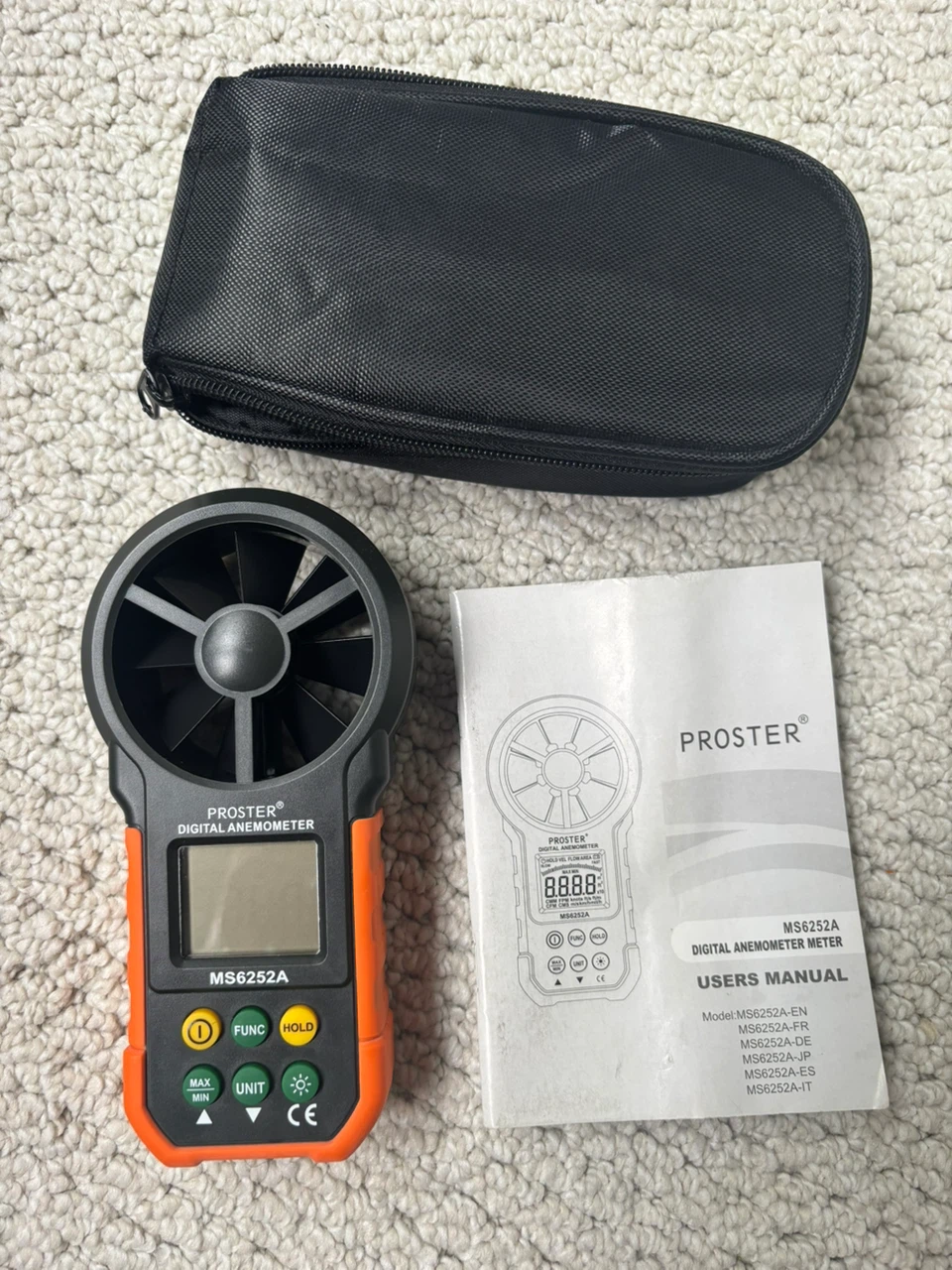 PROSTER MS6252A Digital Anemometer - photo 2