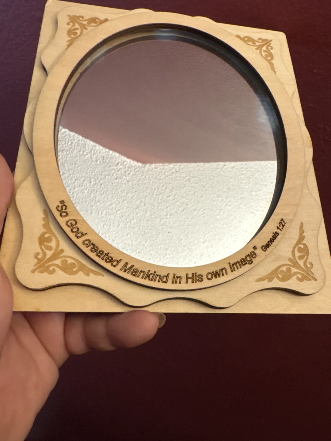 NEW Beautiful Handmade Decorative Mirror with Bible Verse - photo 4