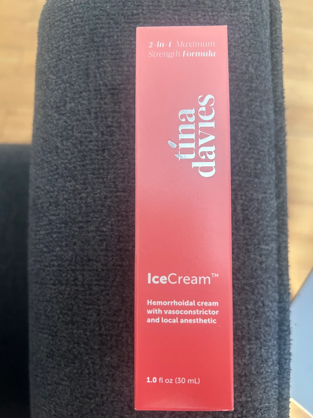 Tina Davies IceCream Hemorrhoidal Cream 1.0 fl oz