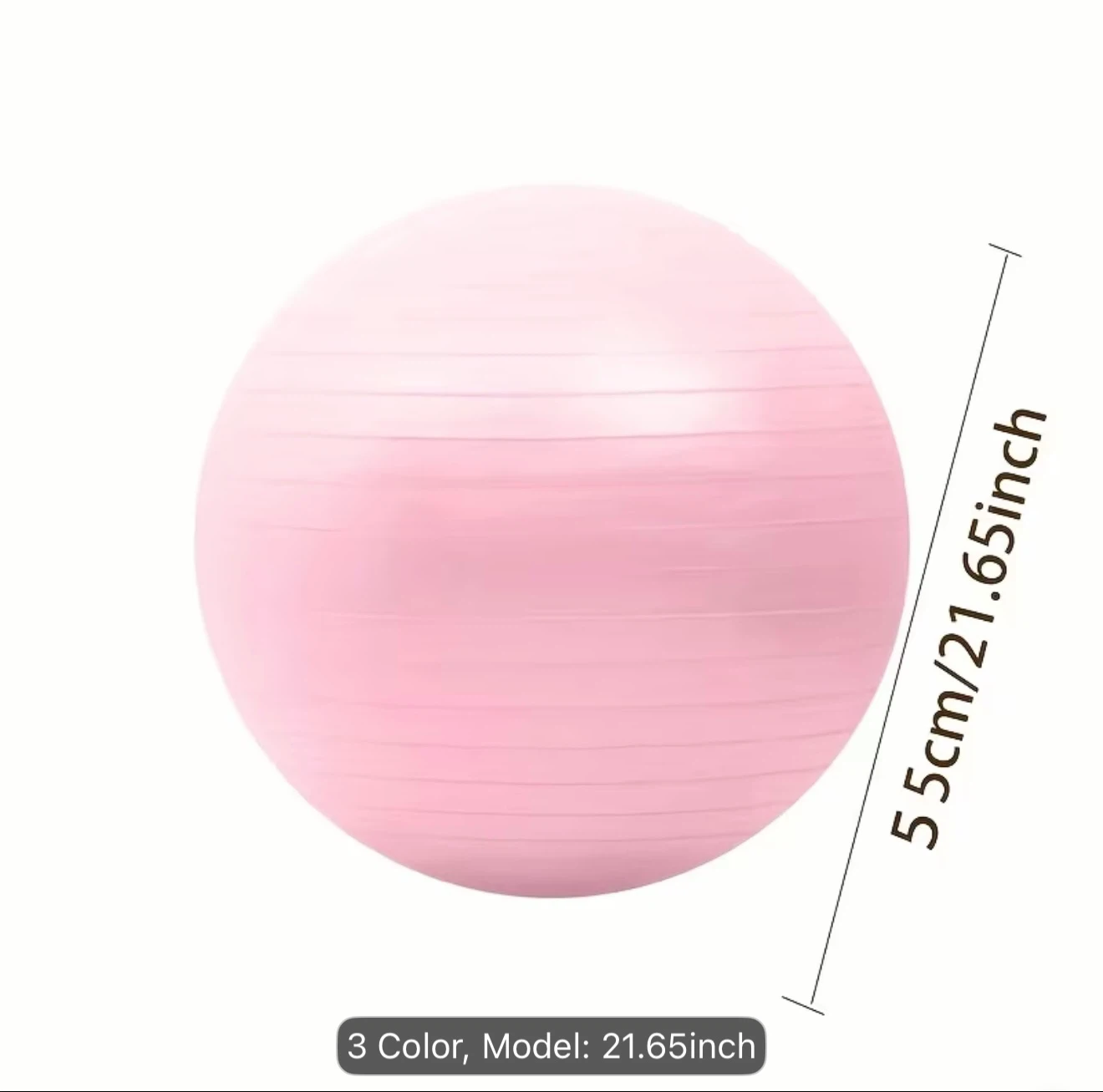 Pink Exercise Ball with Air Pump 55cm