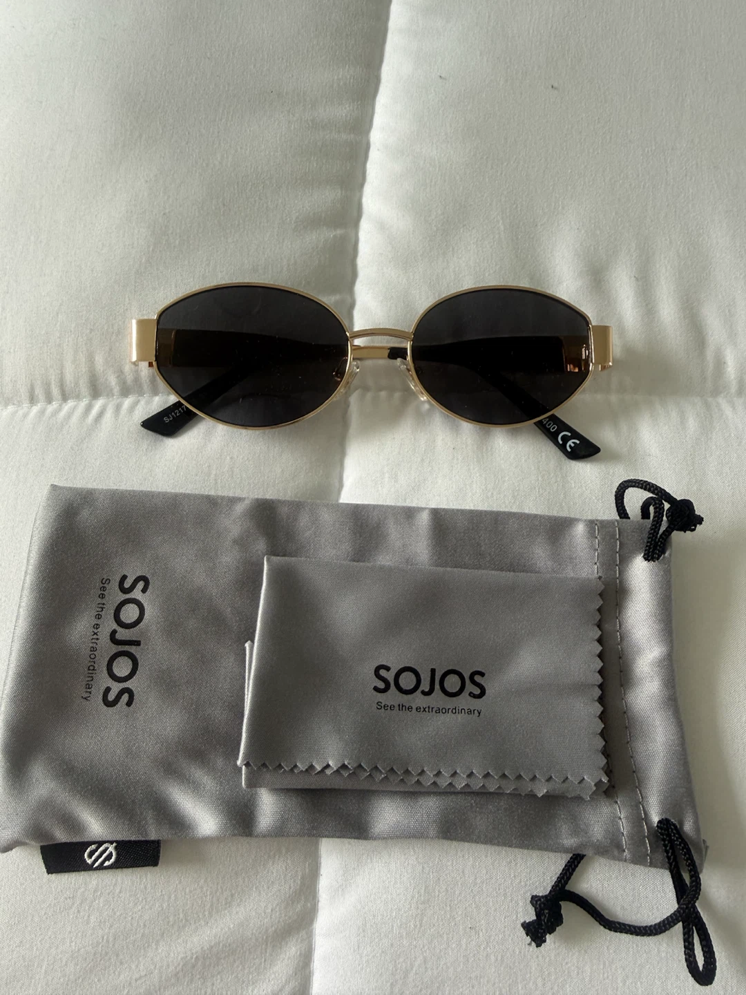 SOJOS Oval Gold Frame Sunglasses