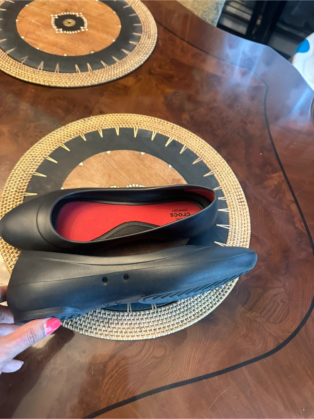 Crocs Black Flats Size W 8