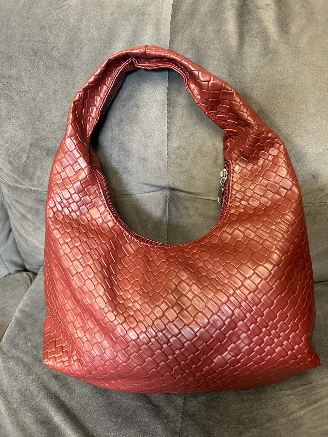 Red Woven Shoulder Bag - photo 2