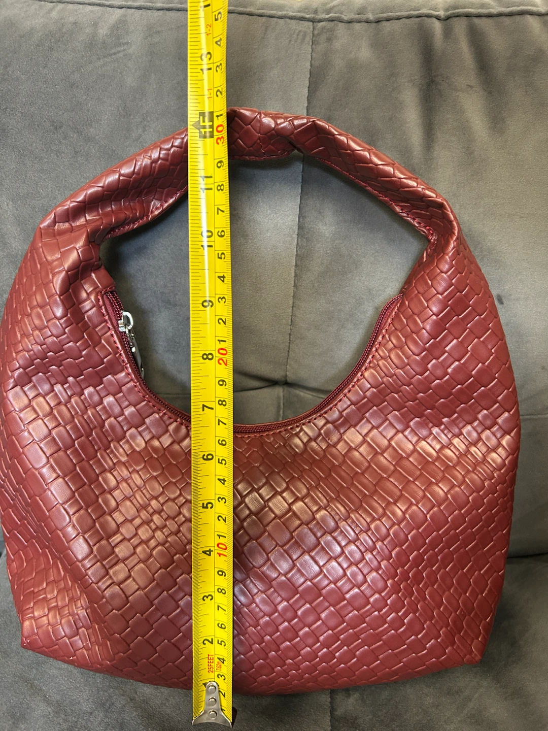 Red Woven Shoulder Bag - photo 4