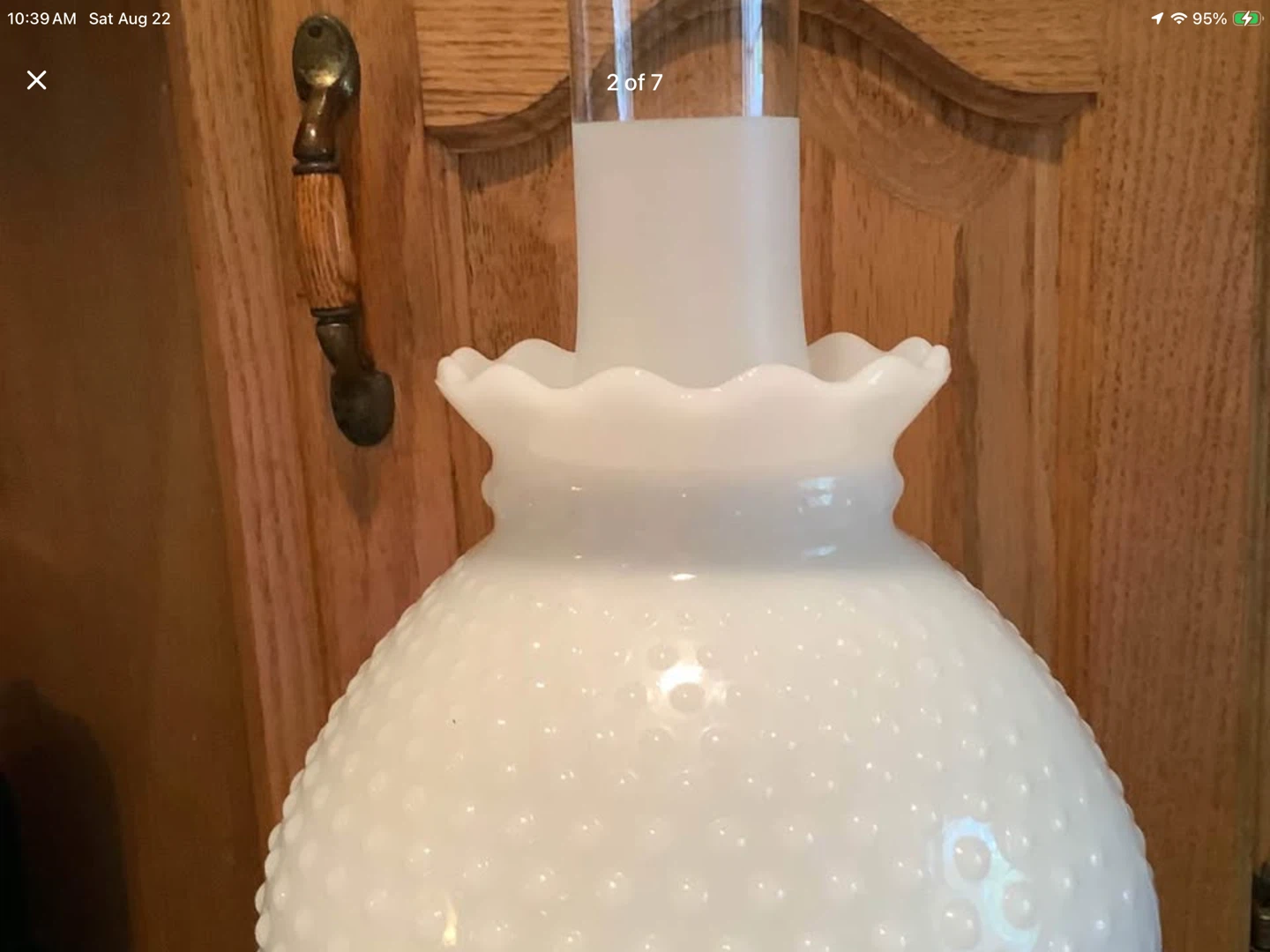 Vt Kersosene/Oil Eagle Lamp w Hobnail Shade 🐞 - photo 2