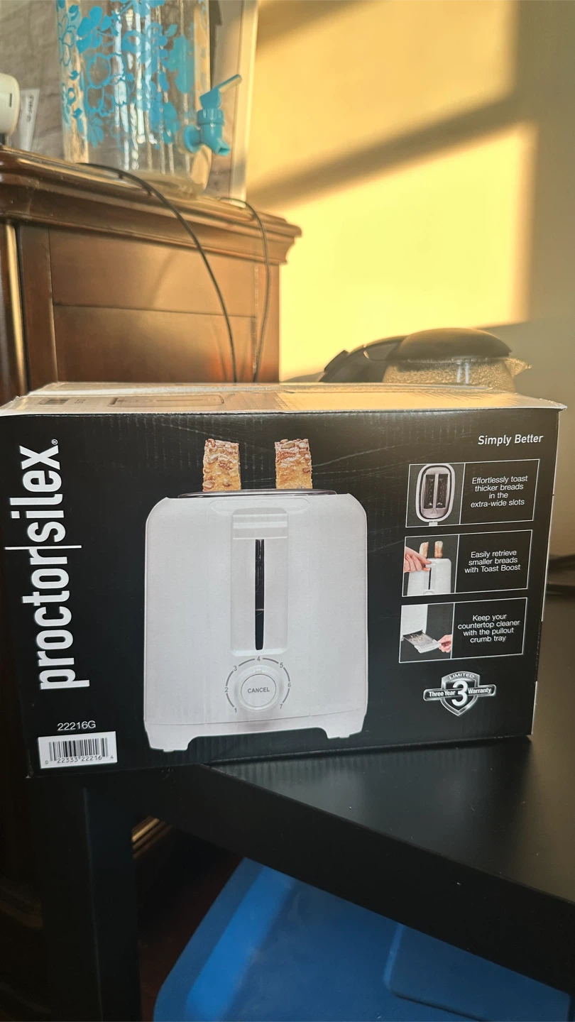 Proctor Silex 2-Slice White Toaster