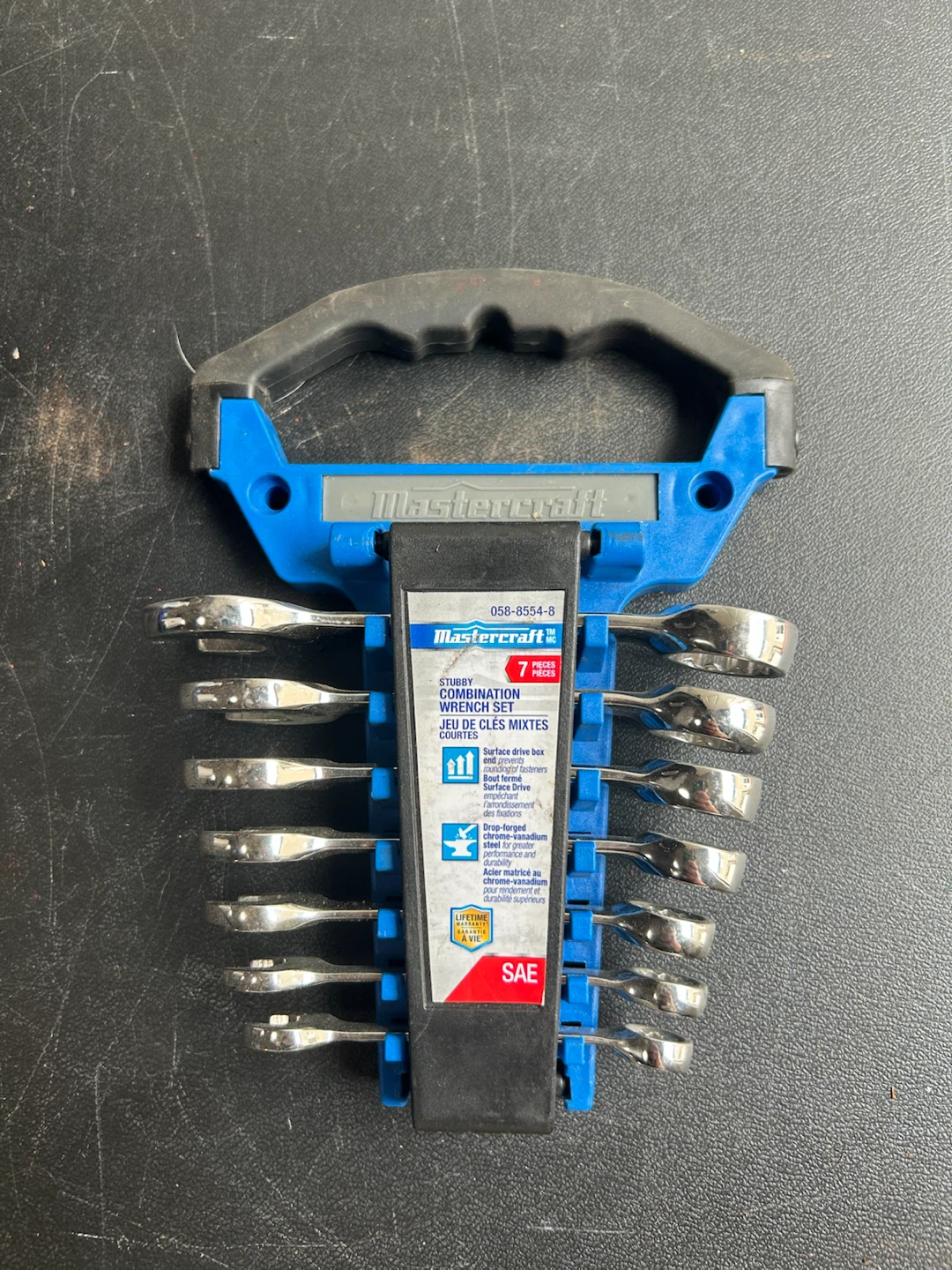 Mastercraft 7-Piece Stubby SAE Combination Wrench Set