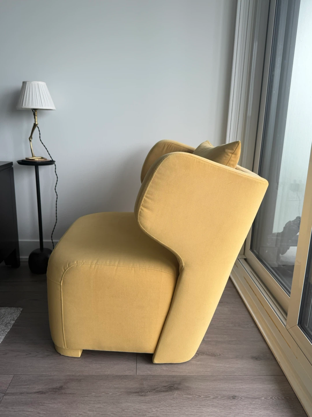 Yellow Accent Chair with Pillow - photo 5