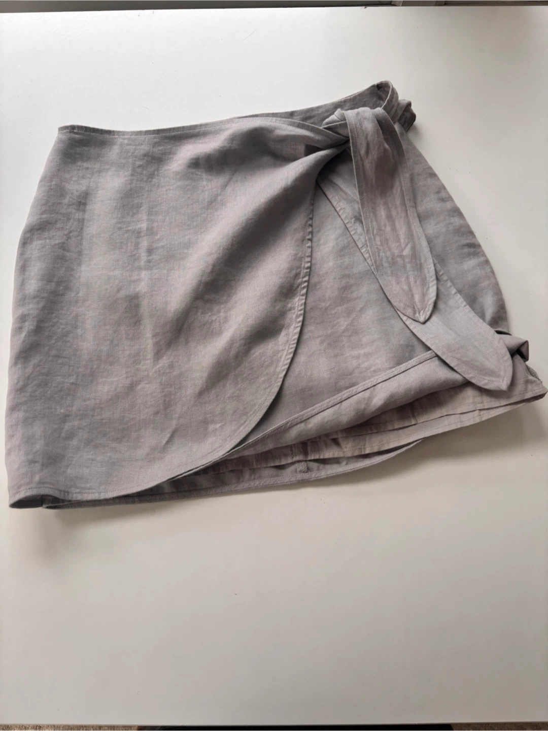 Wilfred Grey Linen Wrap Skirt - photo 2