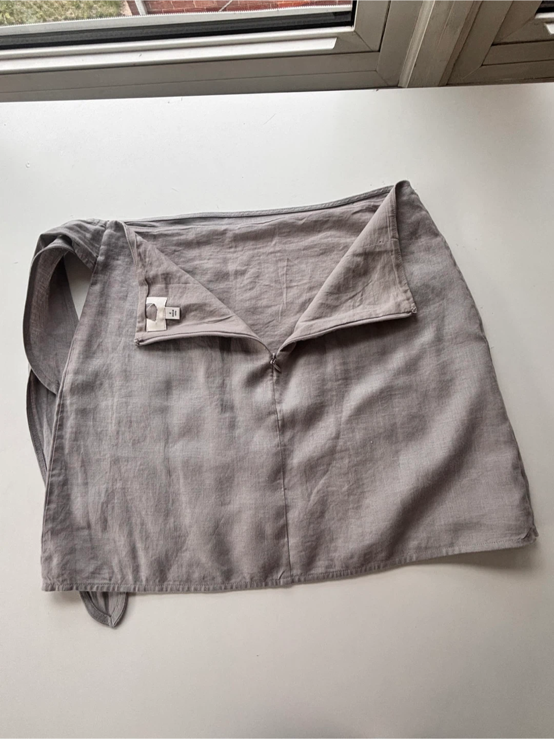 Wilfred Grey Linen Wrap Skirt - photo 3