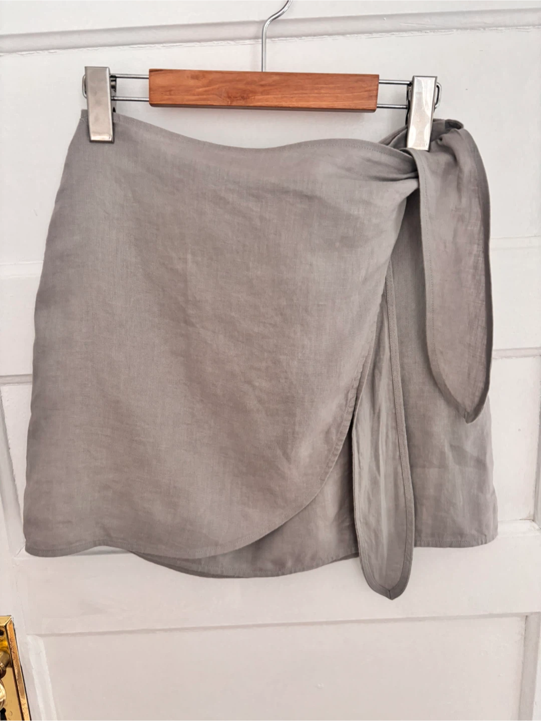 Wilfred Grey Linen Wrap Skirt - photo 4