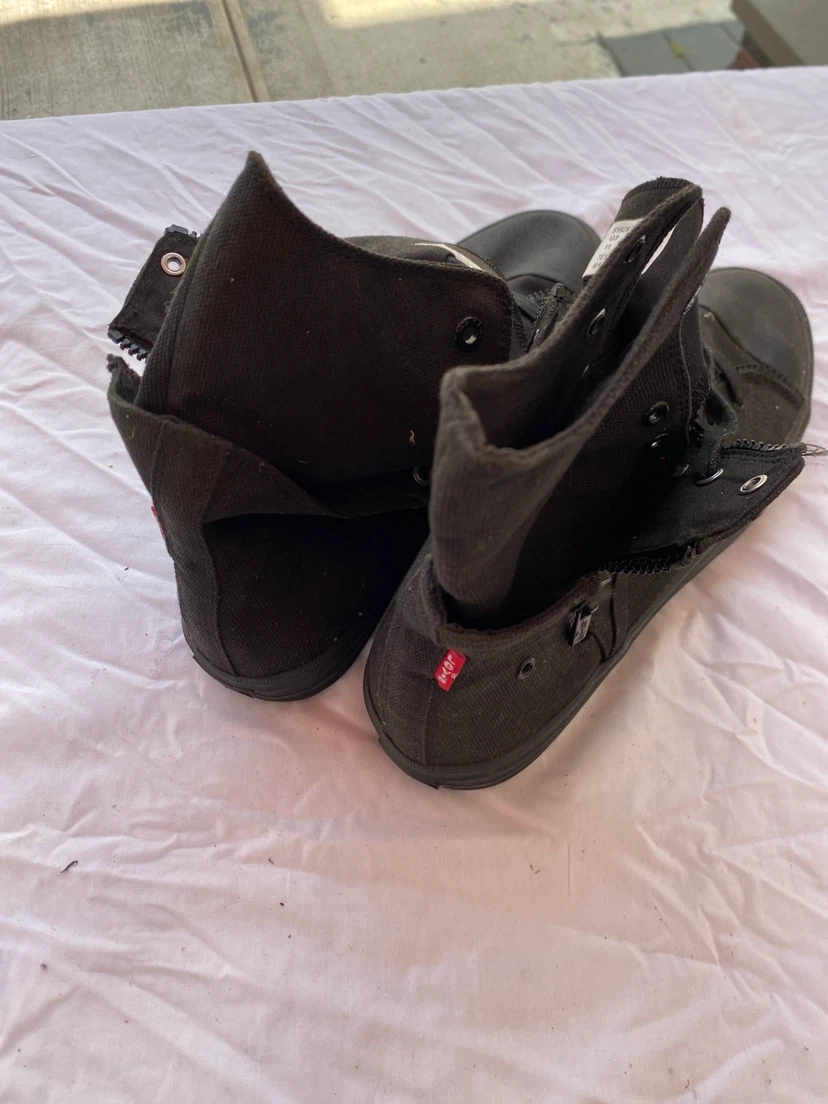 Black High Top Canvas Sneakers