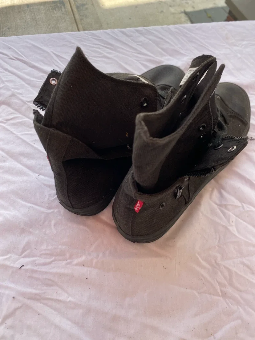 Black High Top Canvas Sneakers
