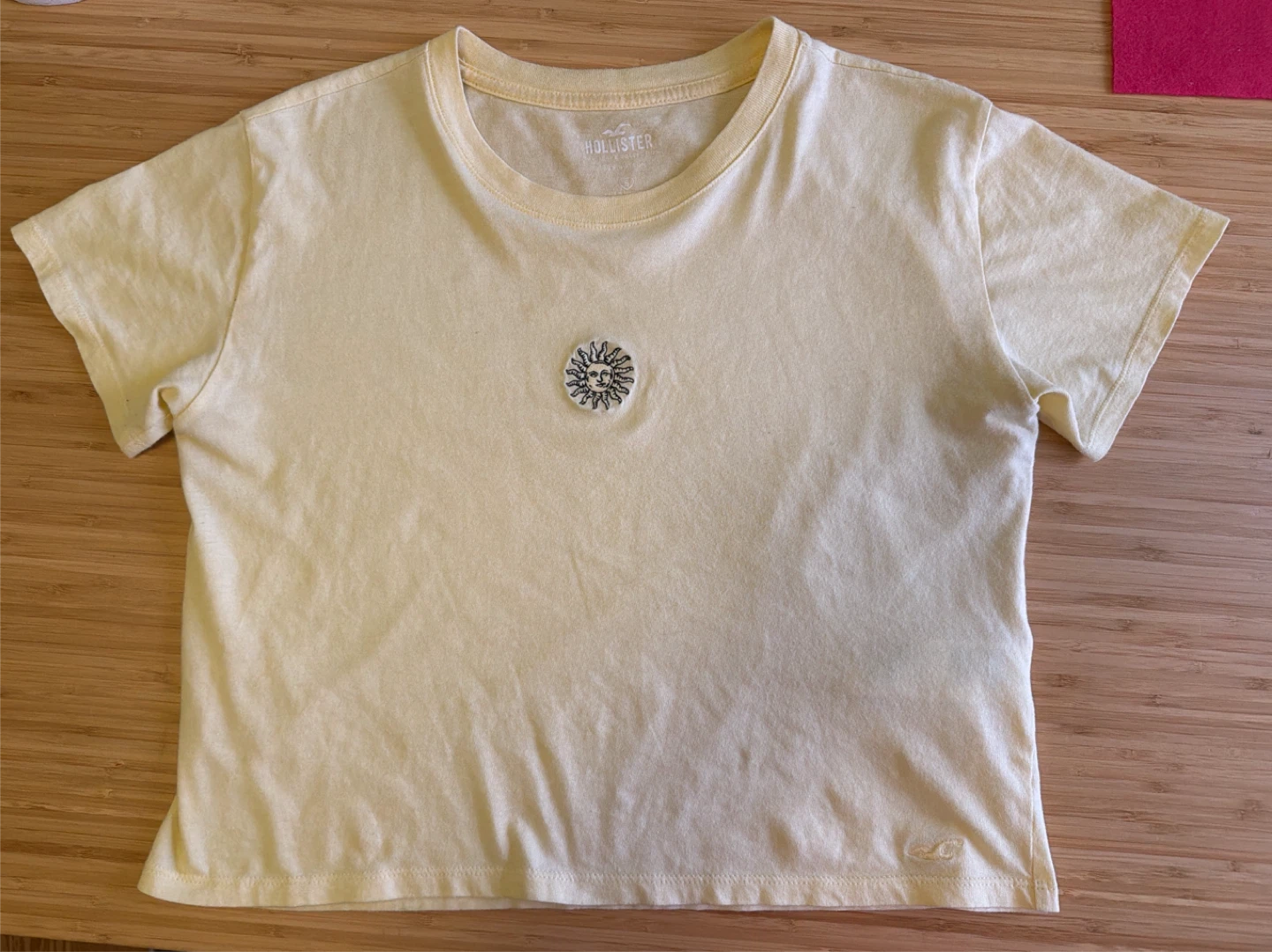 Hollister T-Shirt with Sun Graphic - Yellow