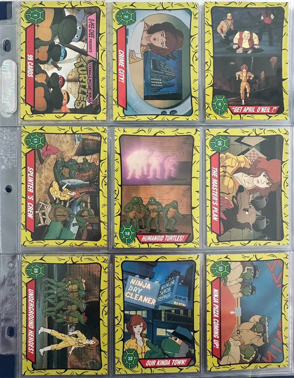 1989 Topps Teenage Mutant Ninja Turtles Trading Cards