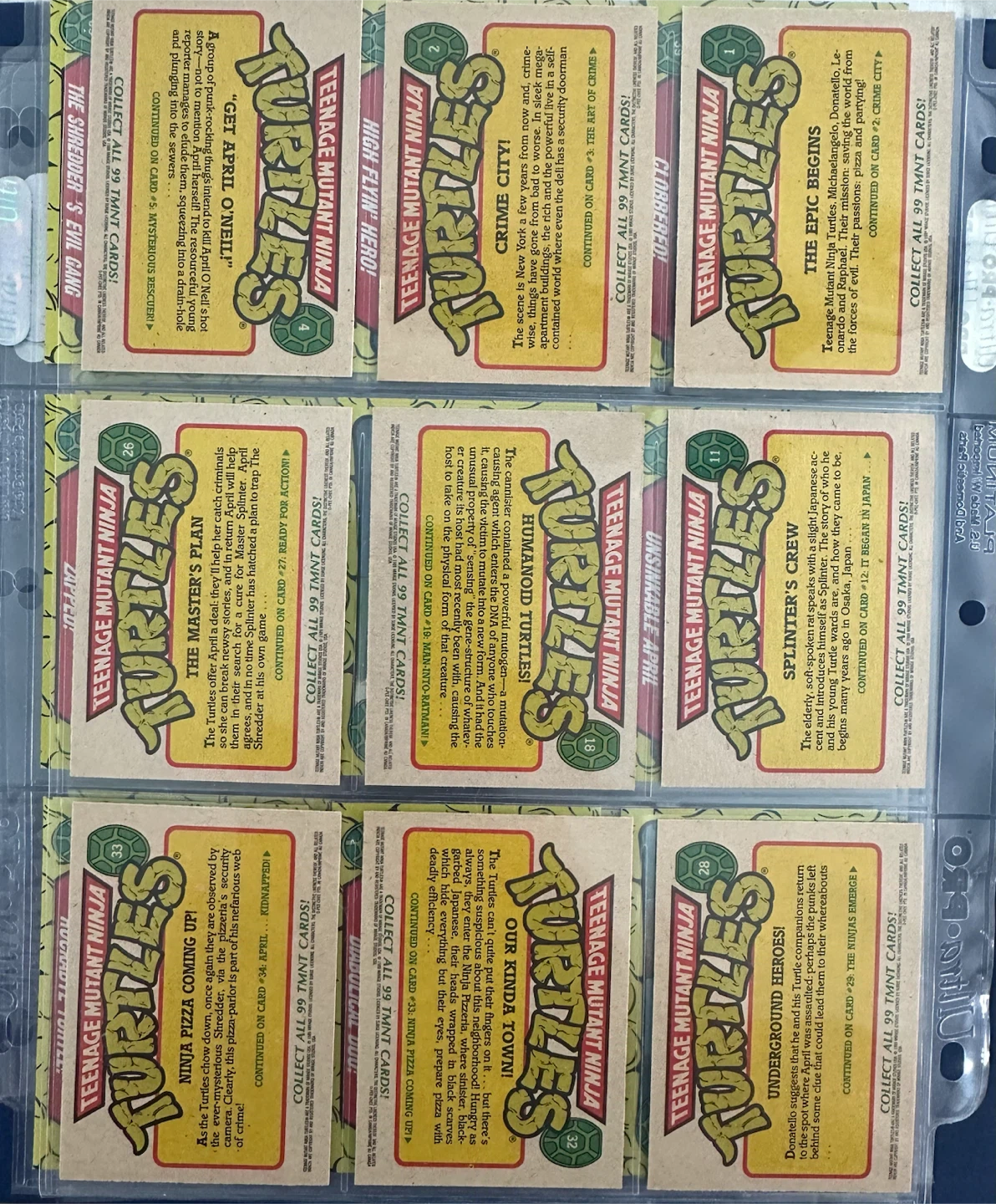 1989 Topps Teenage Mutant Ninja Turtles Trading Cards - photo 2