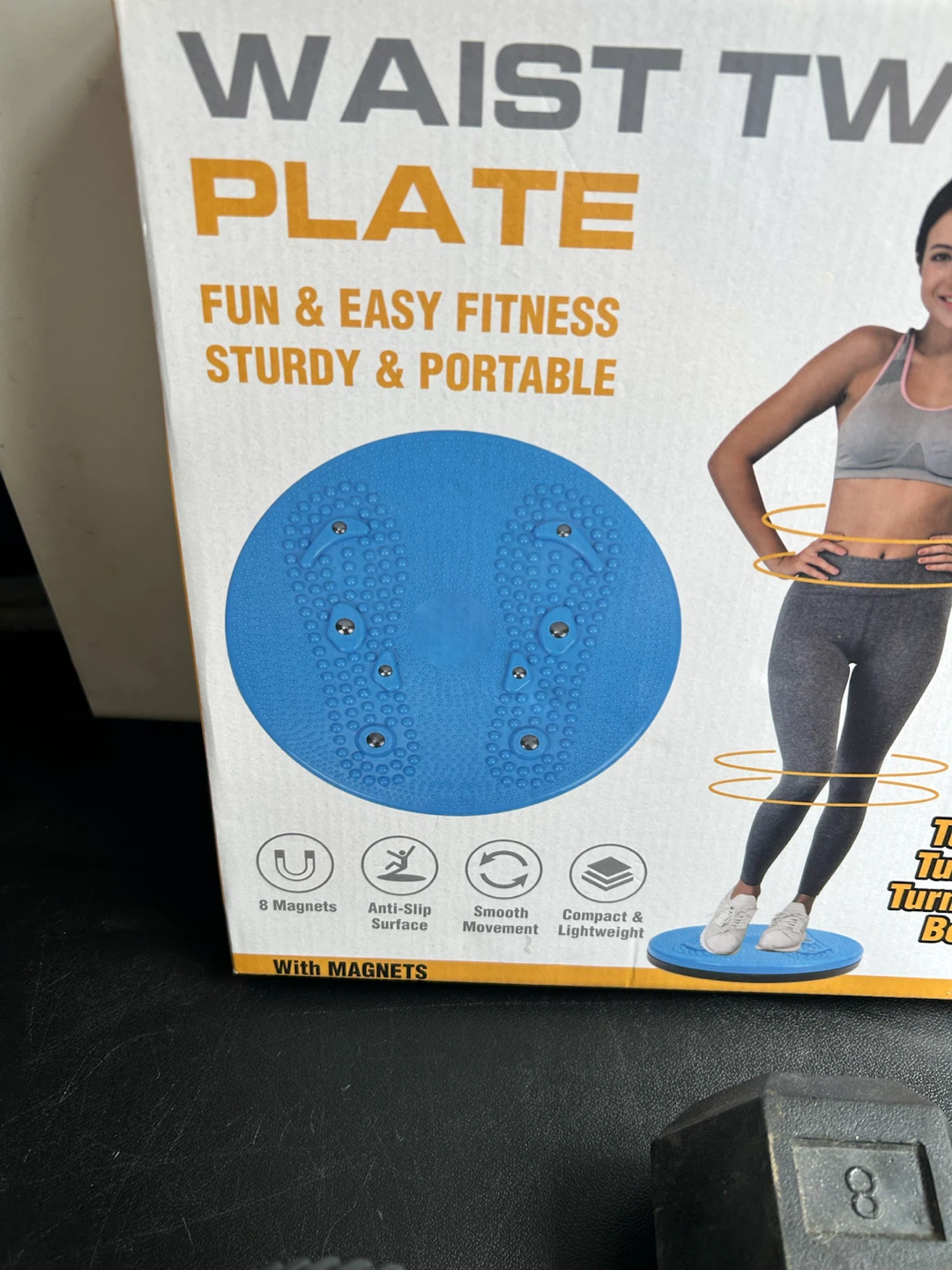 Waist Twisting Plate, Ab Roller, and 8lb Dumbbells Set - photo 4