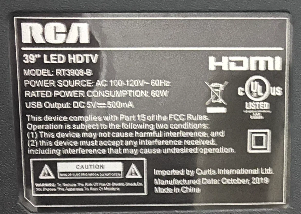 RCA 39" LED HDTV - photo 4