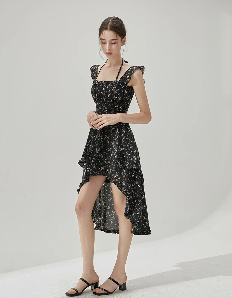 VIKINI VENDER Floral Ruffled Dress