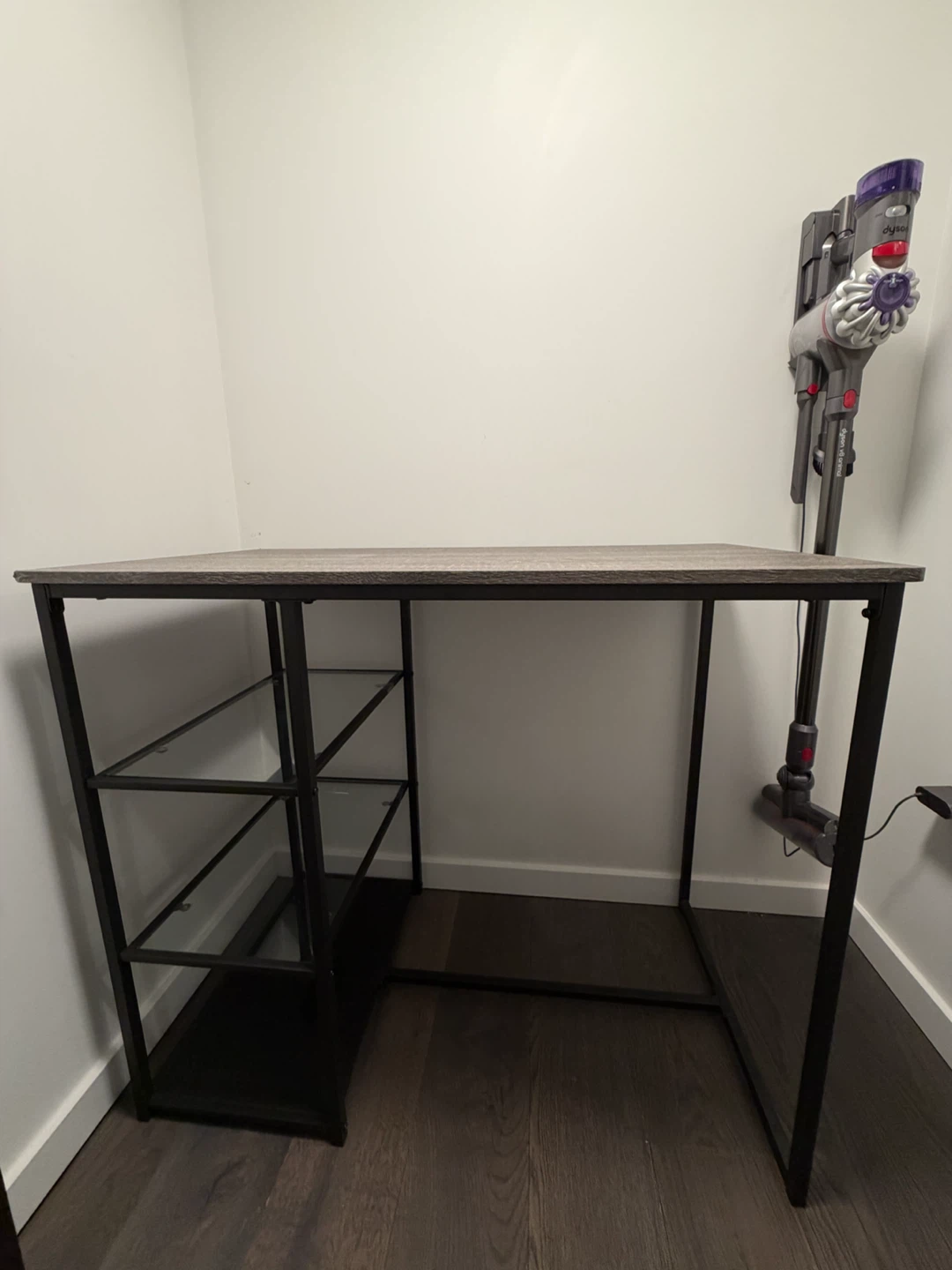 Wood Top Desk with Shelves