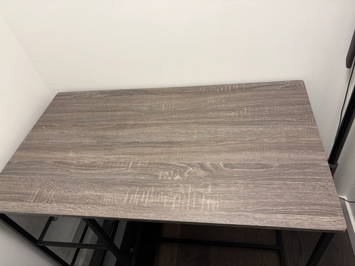 Wood Top Desk with Shelves - photo 2