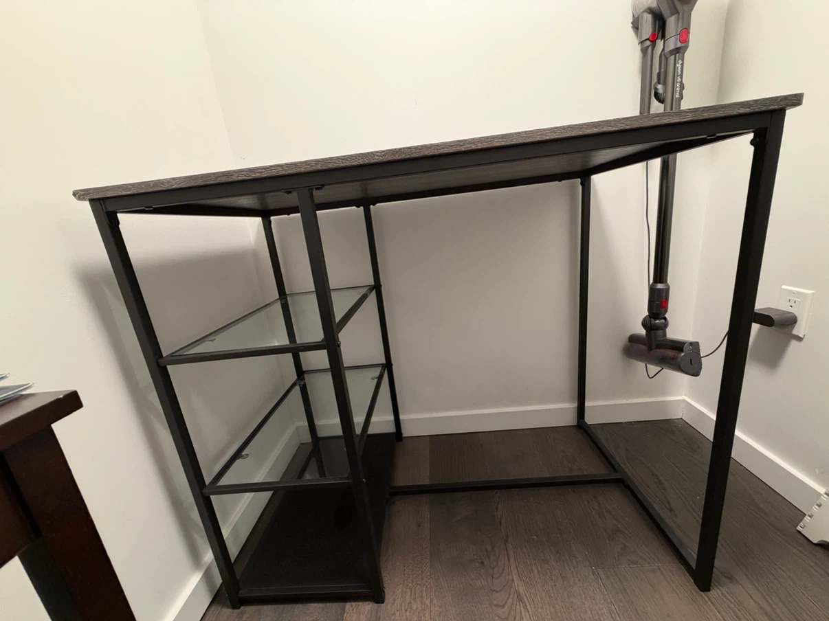 Wood Top Desk with Shelves - photo 3