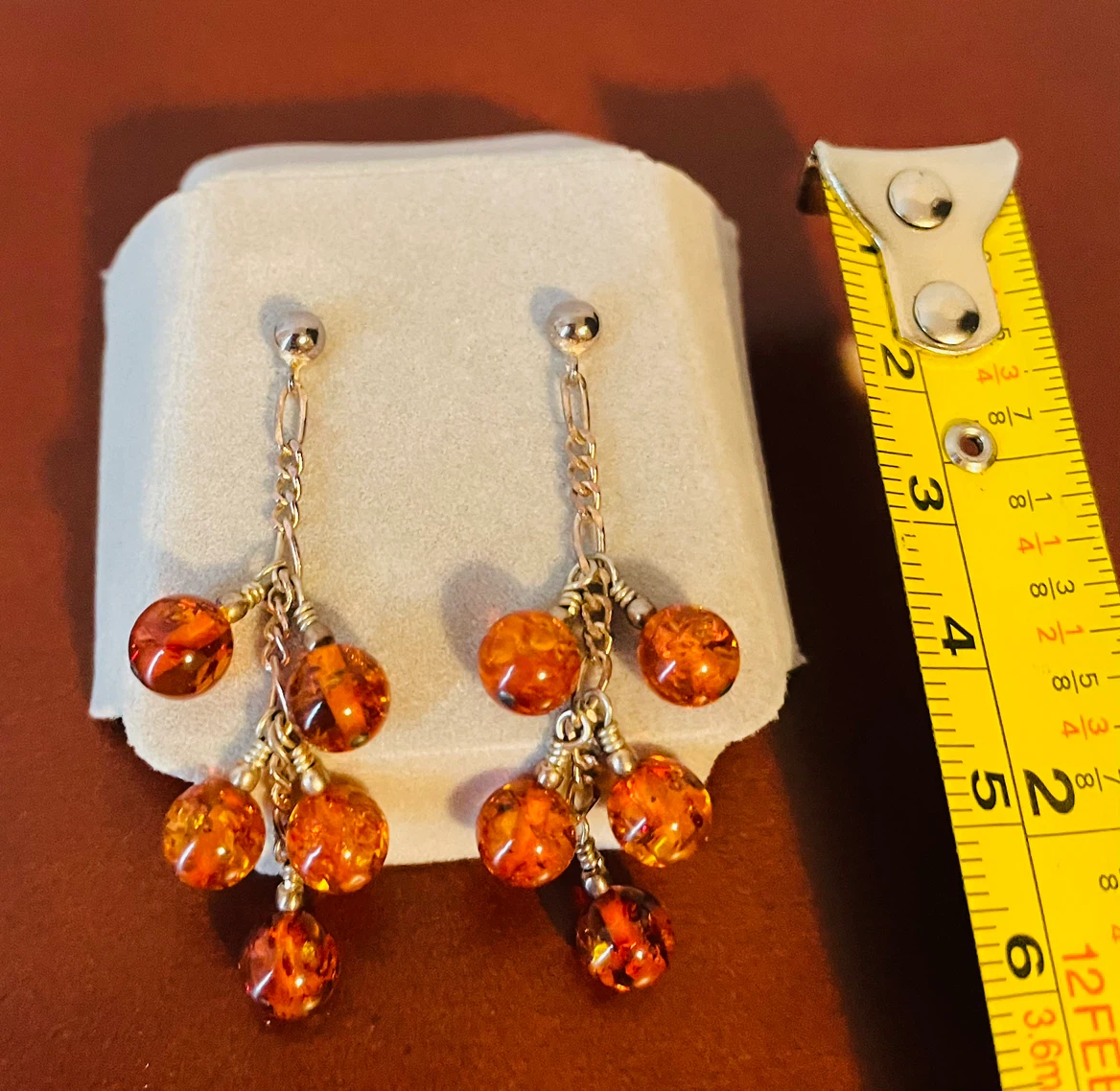 Amber gemstone and Sterling Silver set - photo 2