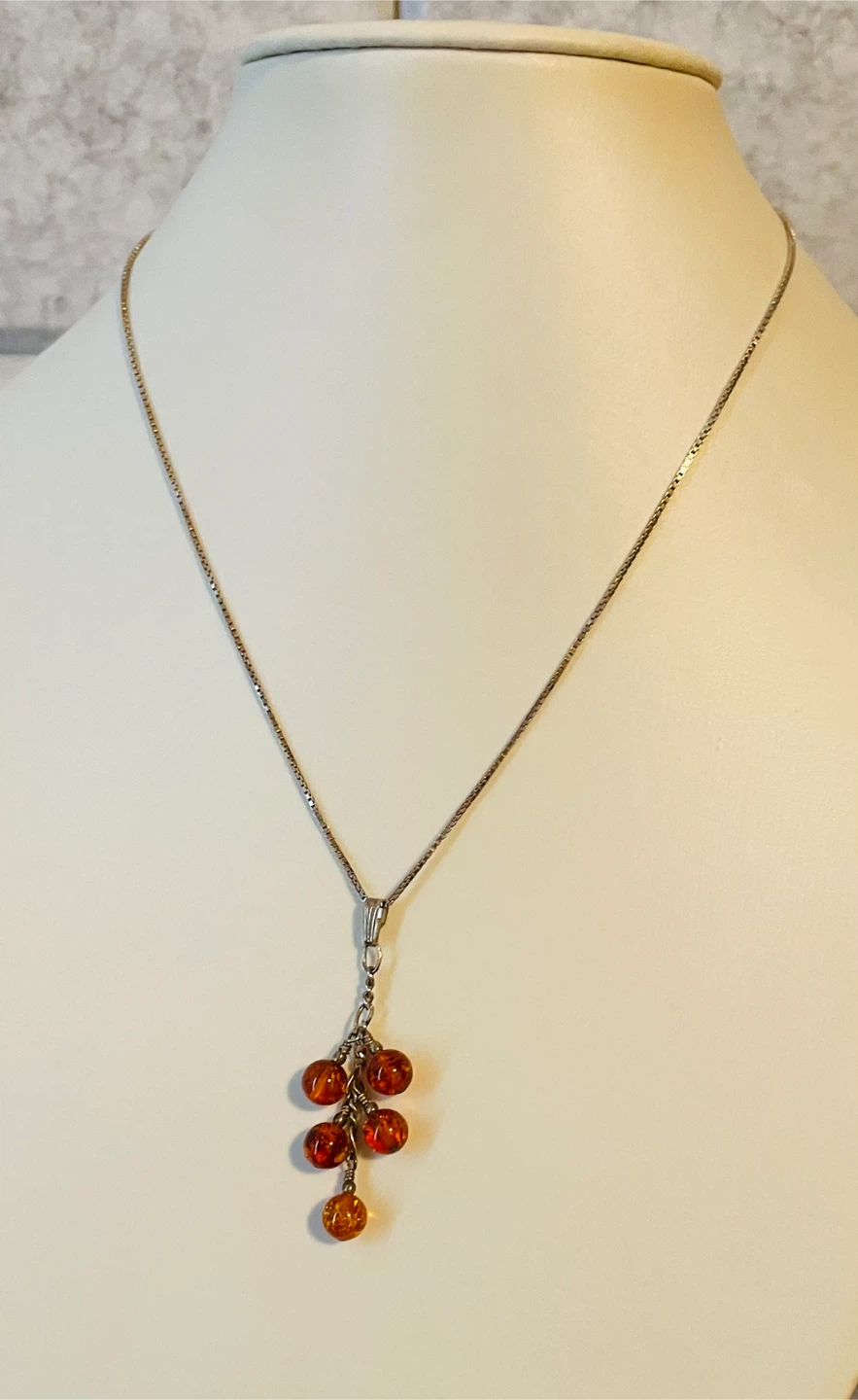 Amber gemstone and Sterling Silver set - photo 3