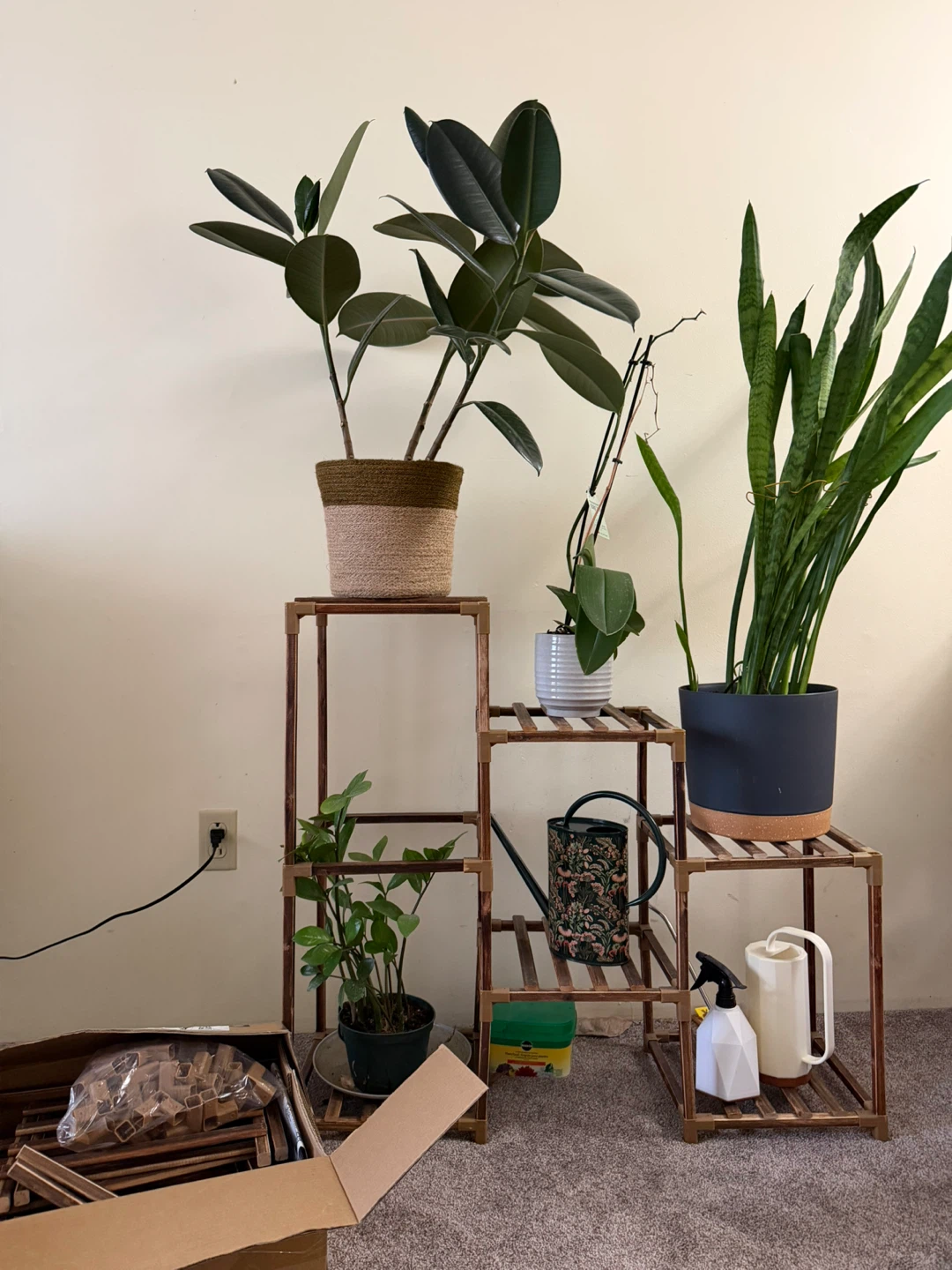 Bamworld Plant Stand Indoor Corner Plant Shelf - photo 2