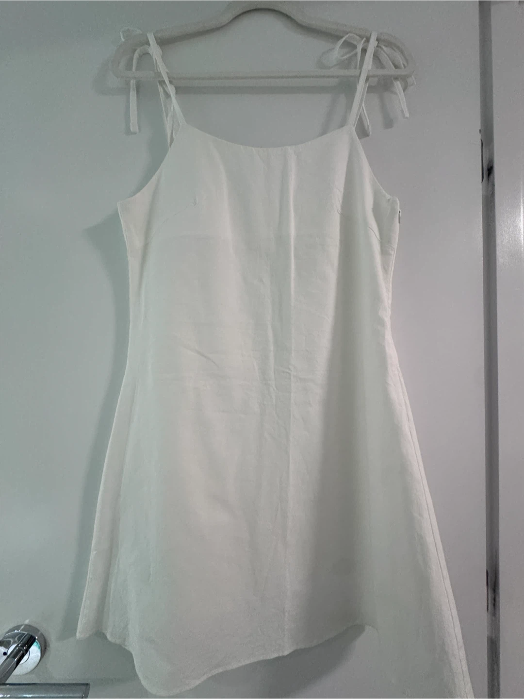 White Spaghetti Strap Mini Dress - photo 2