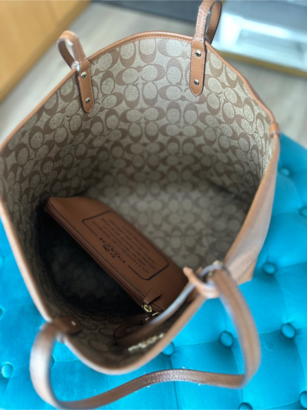 Coach Reversible Tote Bag with Matching Pouch - photo 2