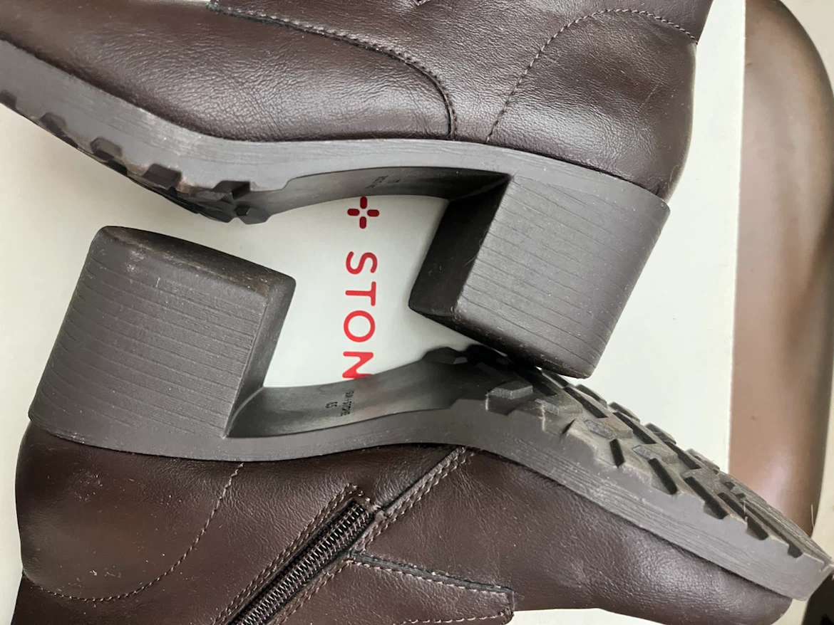 Brown Lace-Up Heeled Boots 6.5 - photo 5