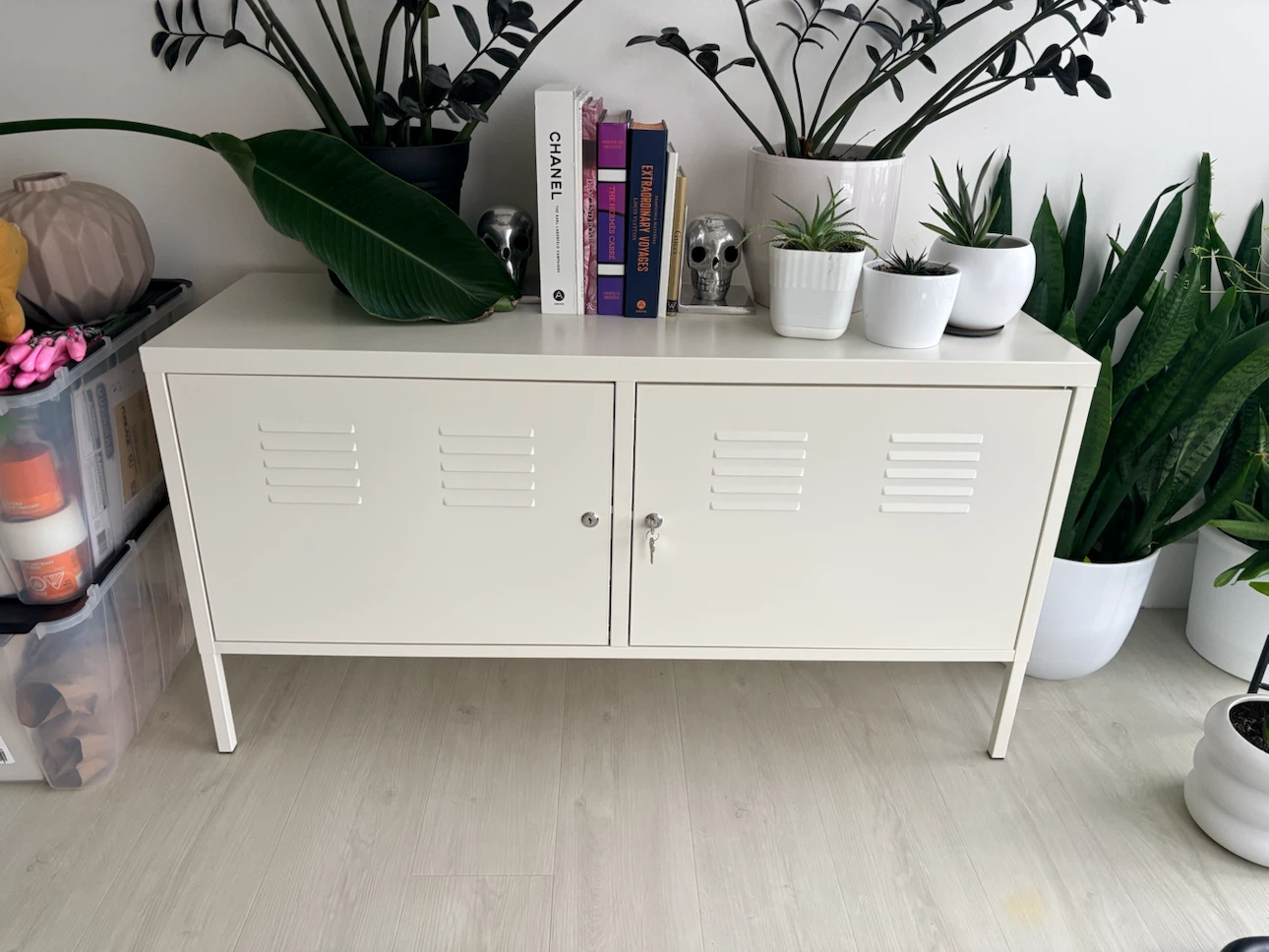 IKEA PS White Metal Storage Cabinet