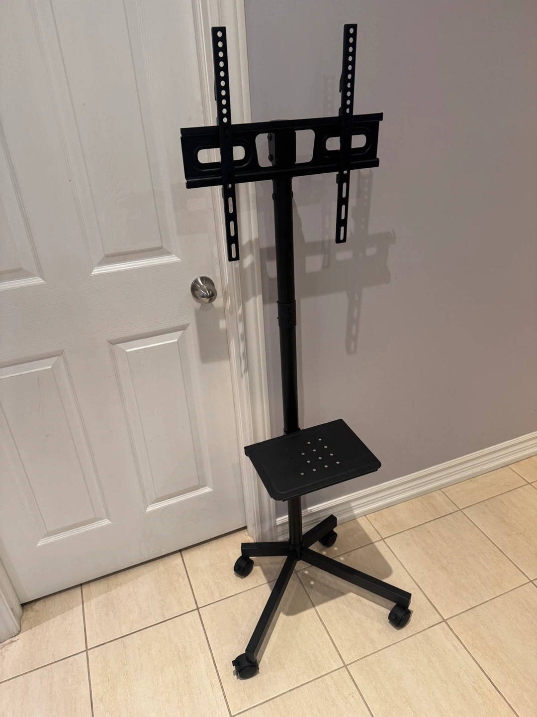 Rolling TV Stand with Shelf