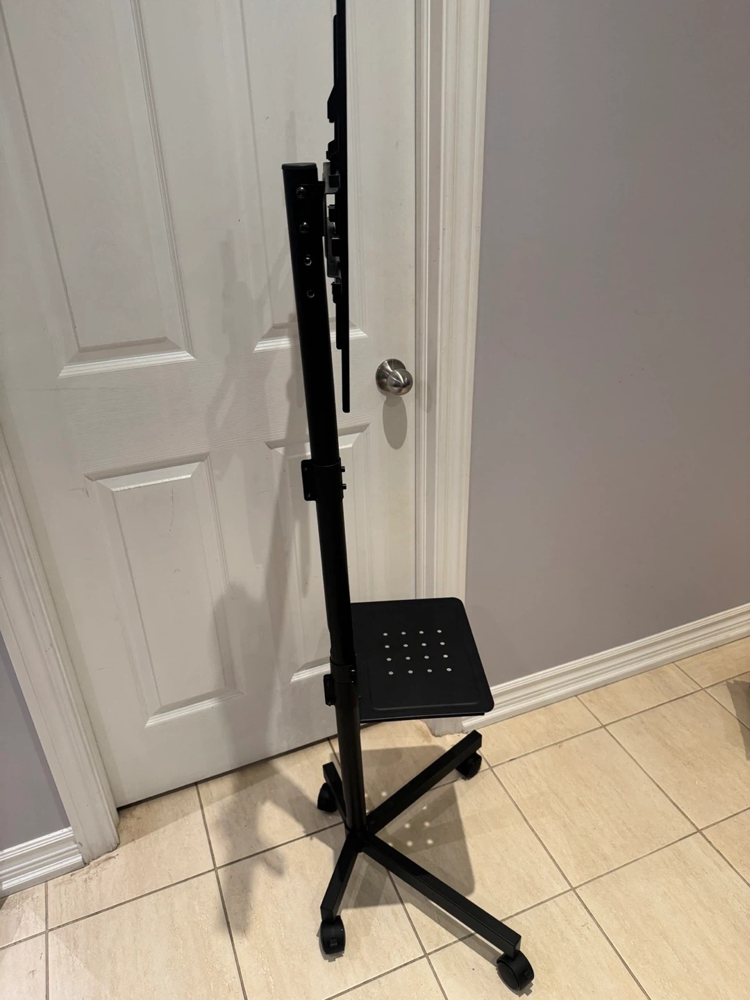 Rolling TV Stand with Shelf - photo 4