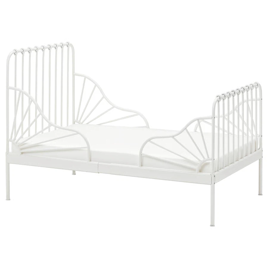 IKEA MINNEN Extendable Bed Frame, White