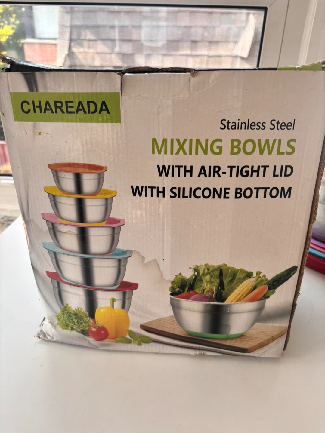 CHAREADA Stainless Steel Mixing Bowls Set with Lids
