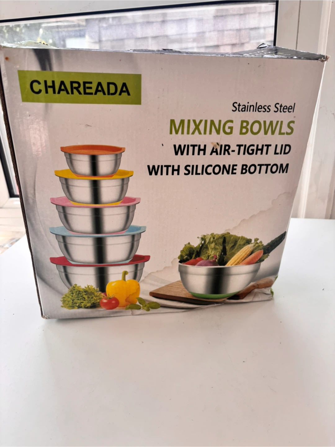 CHAREADA Stainless Steel Mixing Bowls Set with Lids - photo 4