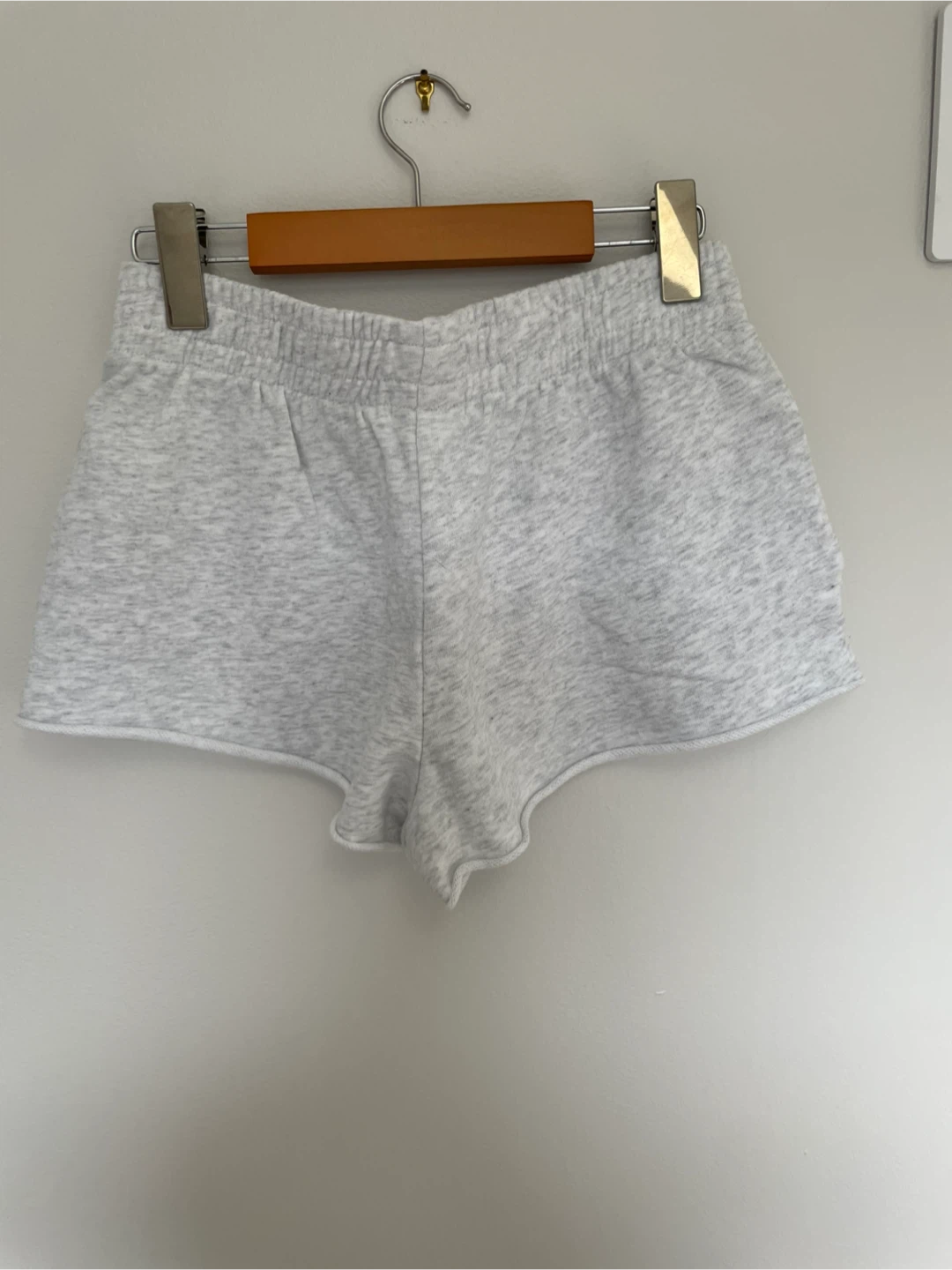 GARAGE | S Light Grey Booty Sweat Shorts - photo 2
