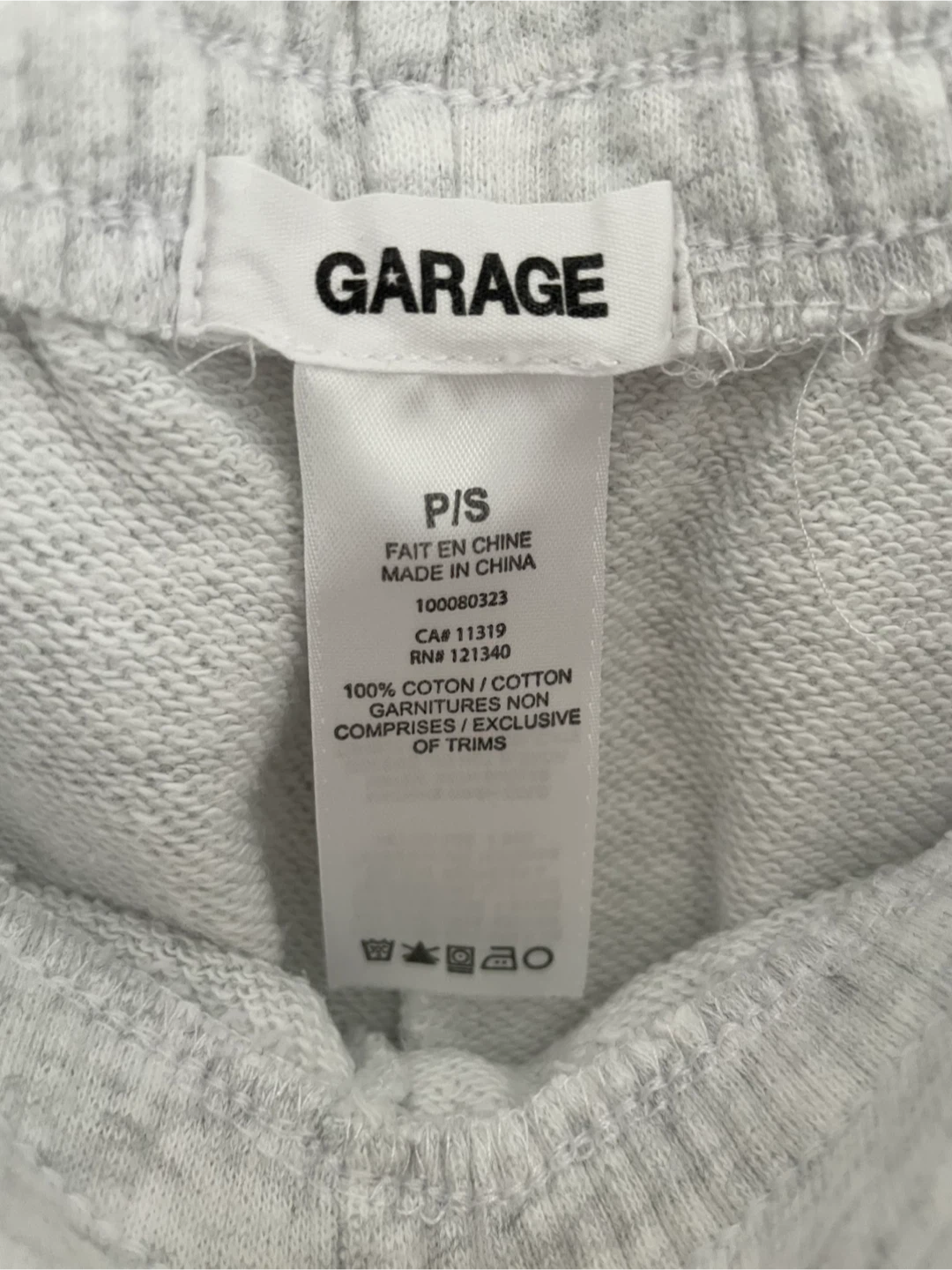 GARAGE | S Light Grey Booty Sweat Shorts - photo 3