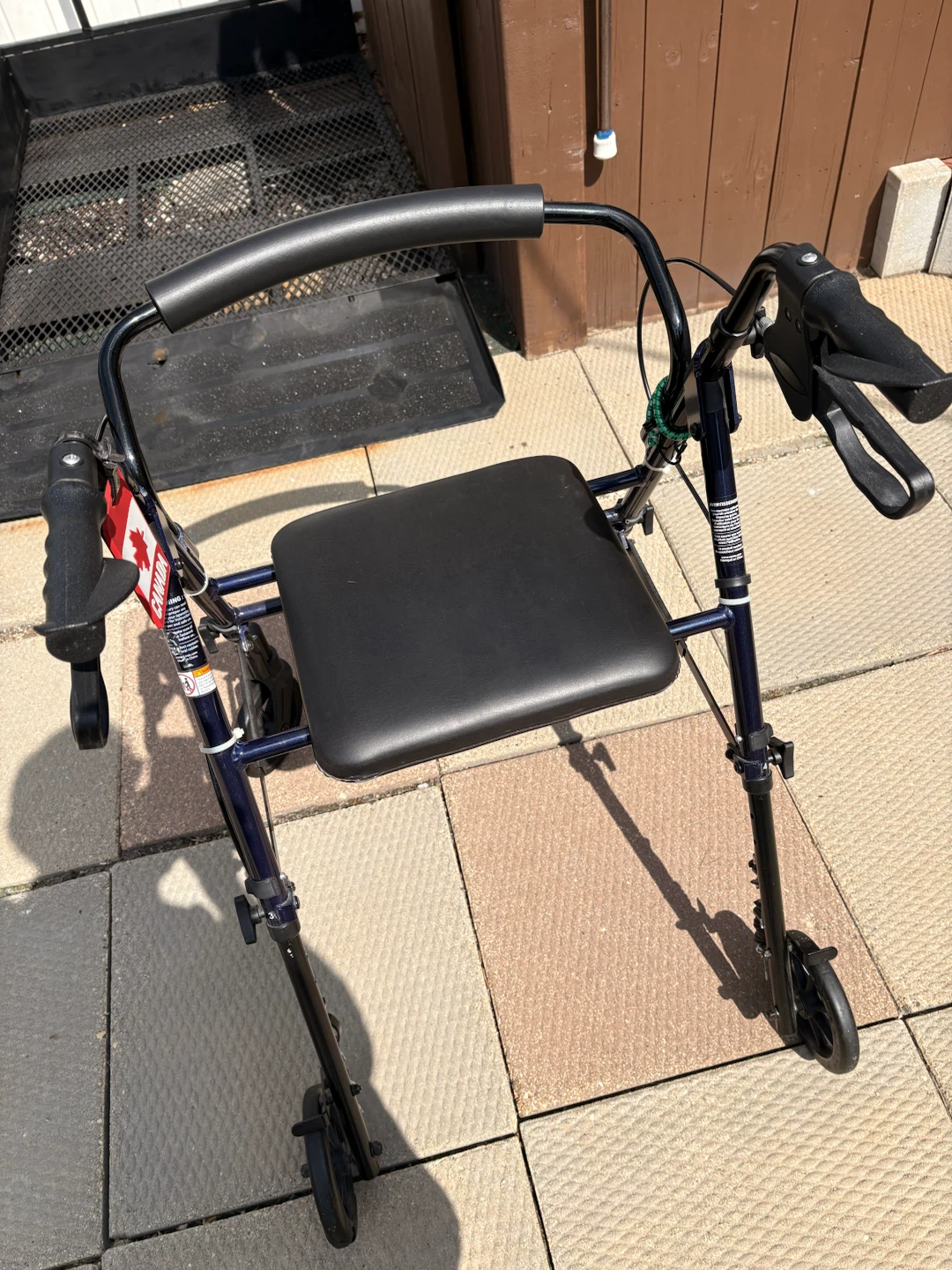 Carex rolling walker with seat in navy blue - photo 2