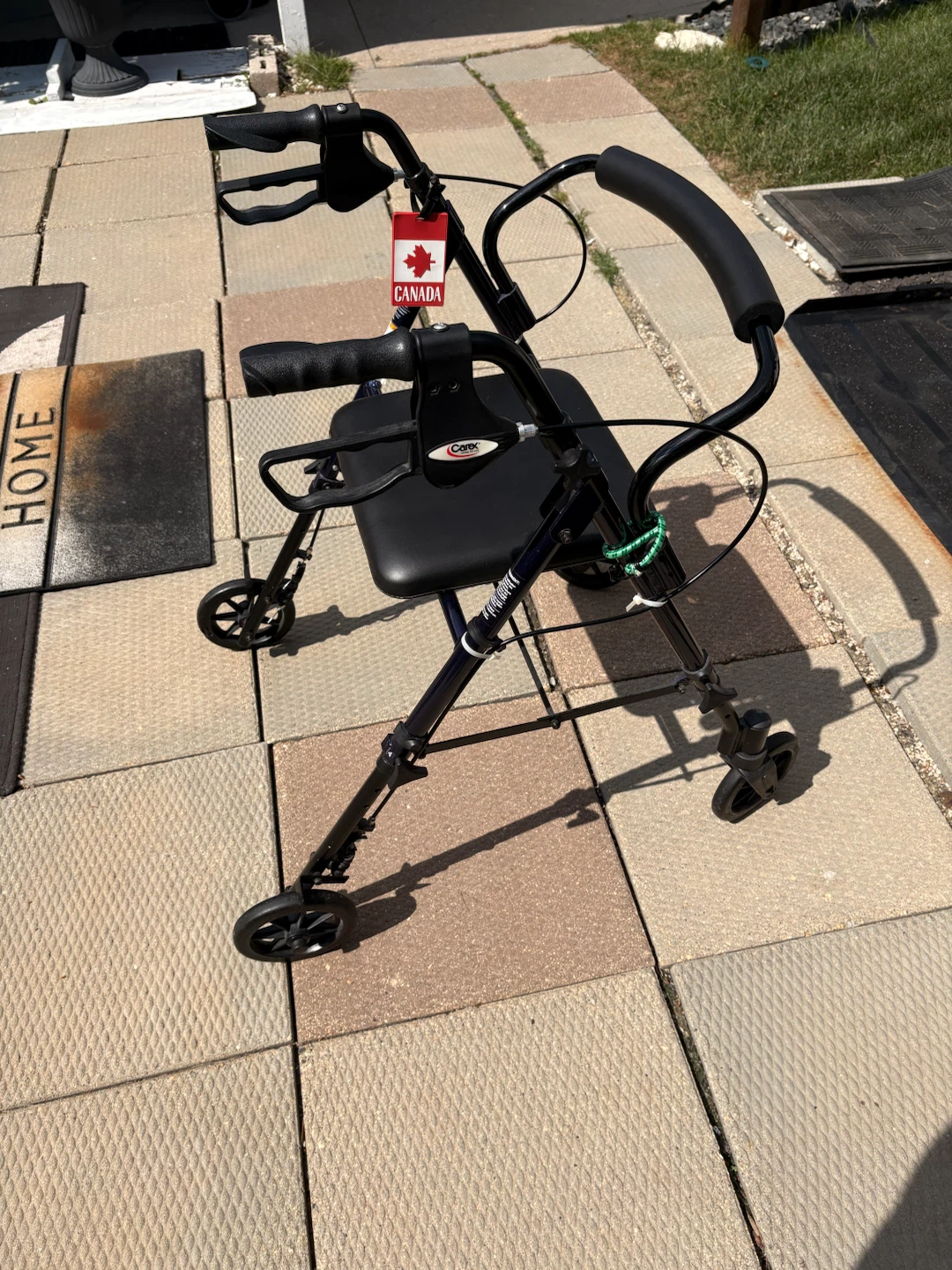 Carex rolling walker with seat in navy blue - photo 3