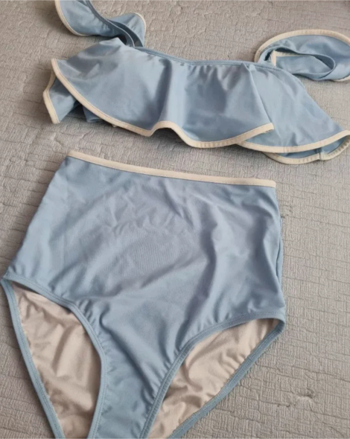 Women's Light Blue Ruffle Bikini - photo 2